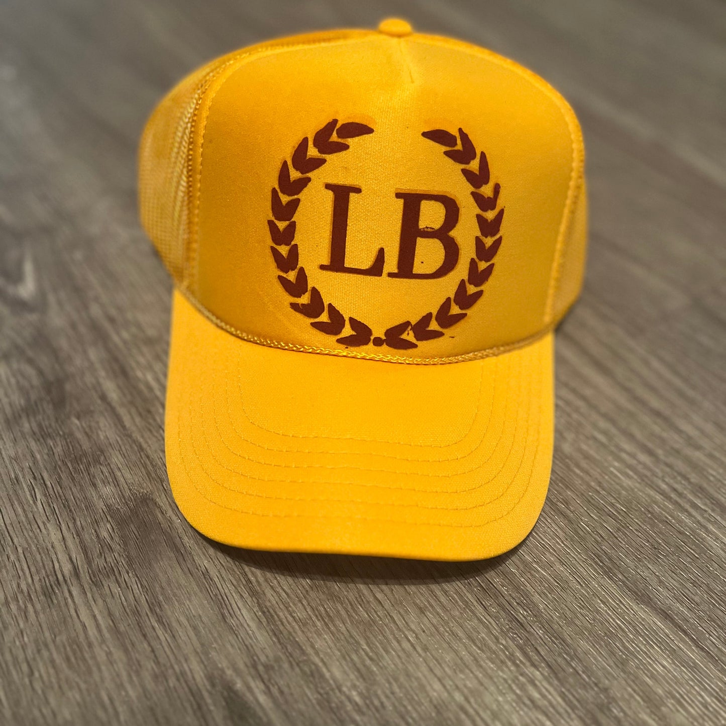 Mustard Yellow and Red Classic "LB"