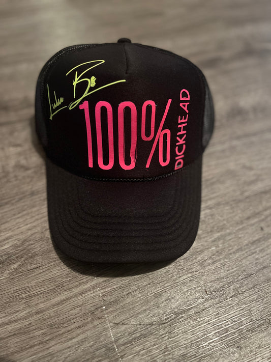 Black and Hot Pink Trucker Hat