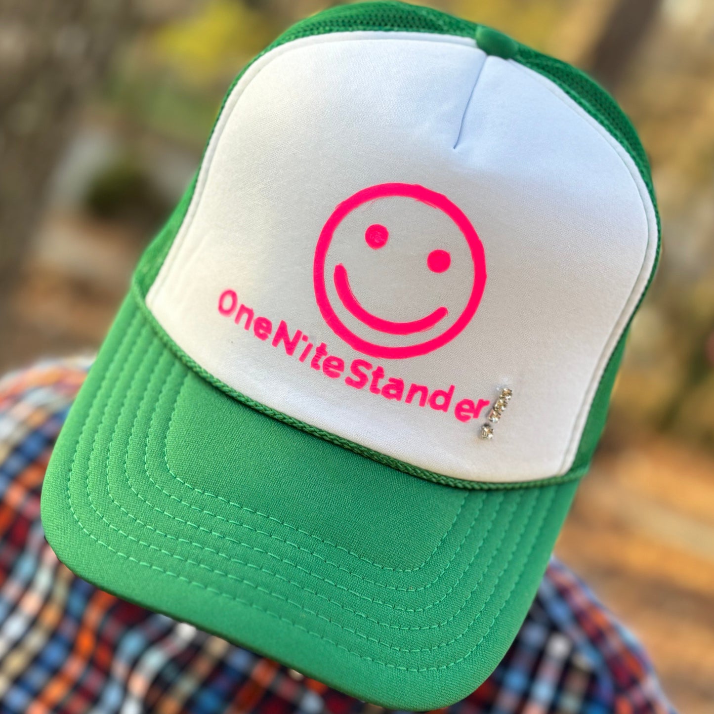 Hunter Green n Hot Pink "One Nite Stander" Trucker